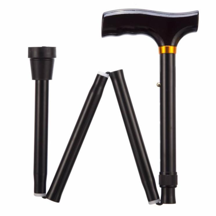 Folding Adjustable Walking Sticks - Black - Ingennov8
