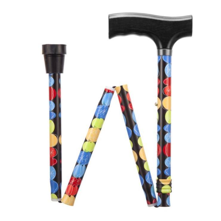 Folding Adjustable Walking Sticks - Bubble - Ingennov8