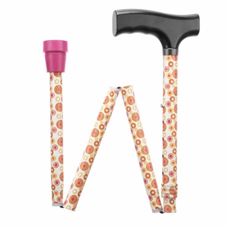 Folding Adjustable Walking Sticks - Circles - Ingennov8