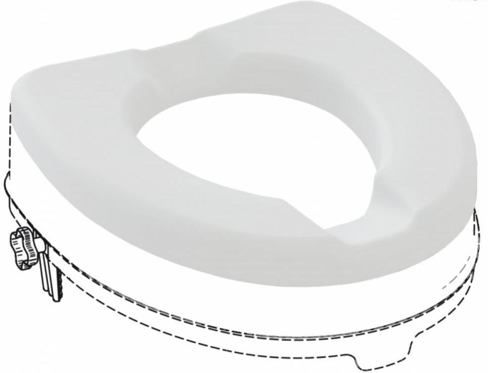 Atlantis Raised Toilet Seat - Soft Cushion - Ingennov8