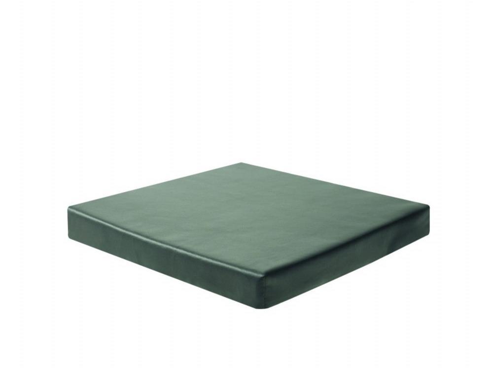 a green mattress is shown on a white background